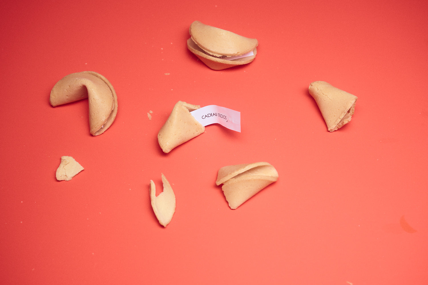 Fortune cookies scattered