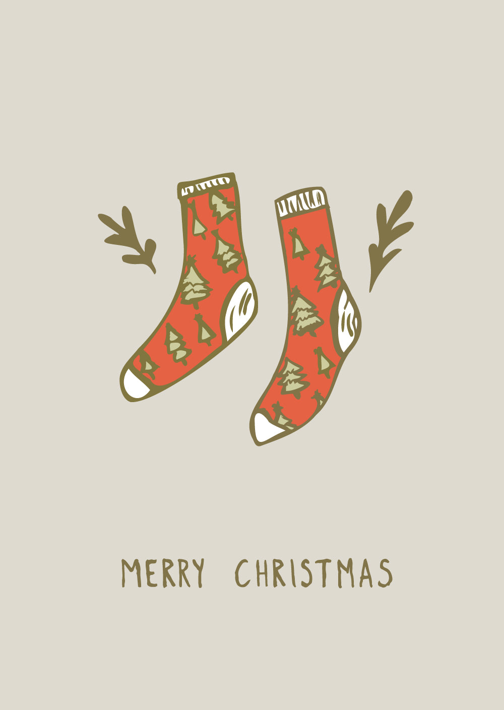 Christmas Stockings with Christmas Tree print
